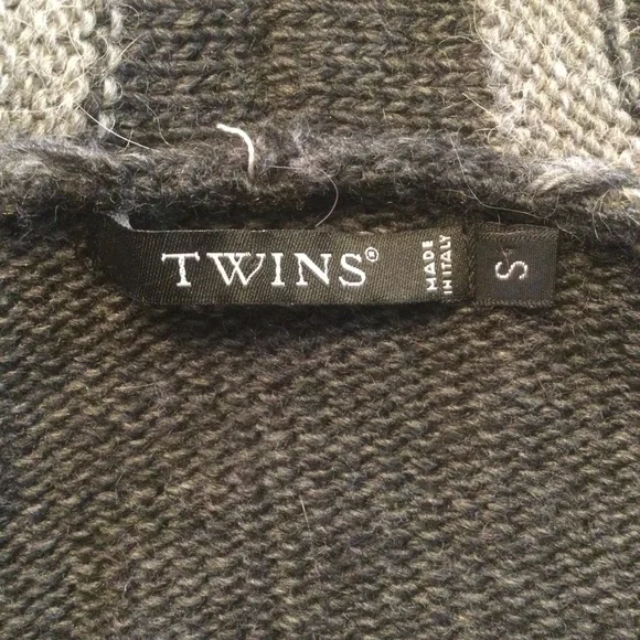 Twins Wool/Alpaca Blend Made In Italy Cardigan Sweater Size Small - Picture 7 of 13